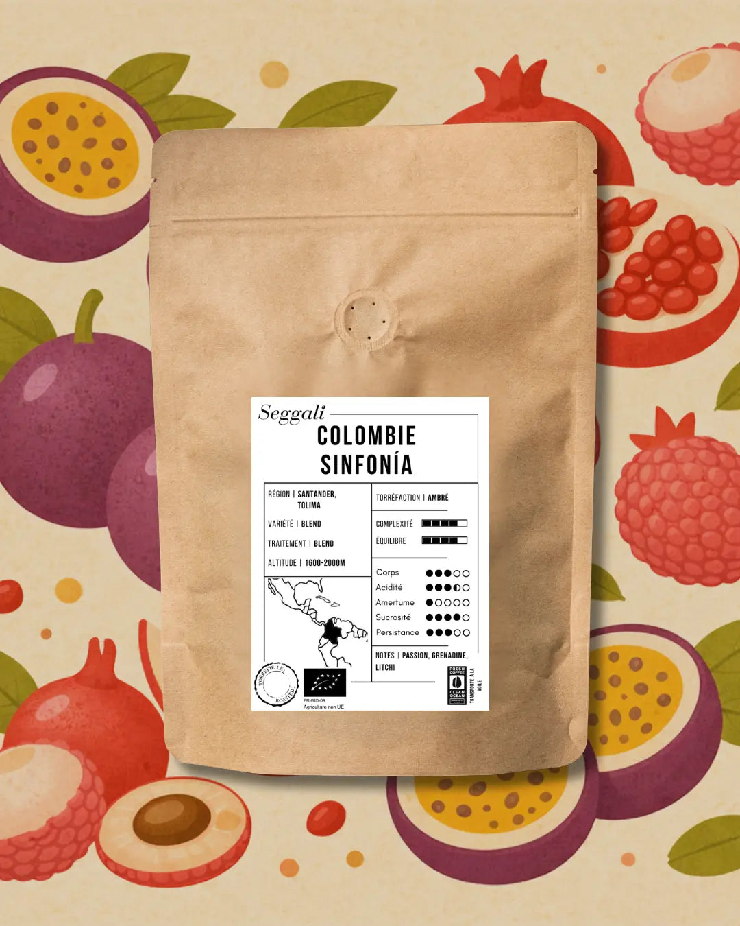 Sachet de café Seggali du Colombie Sinfonia