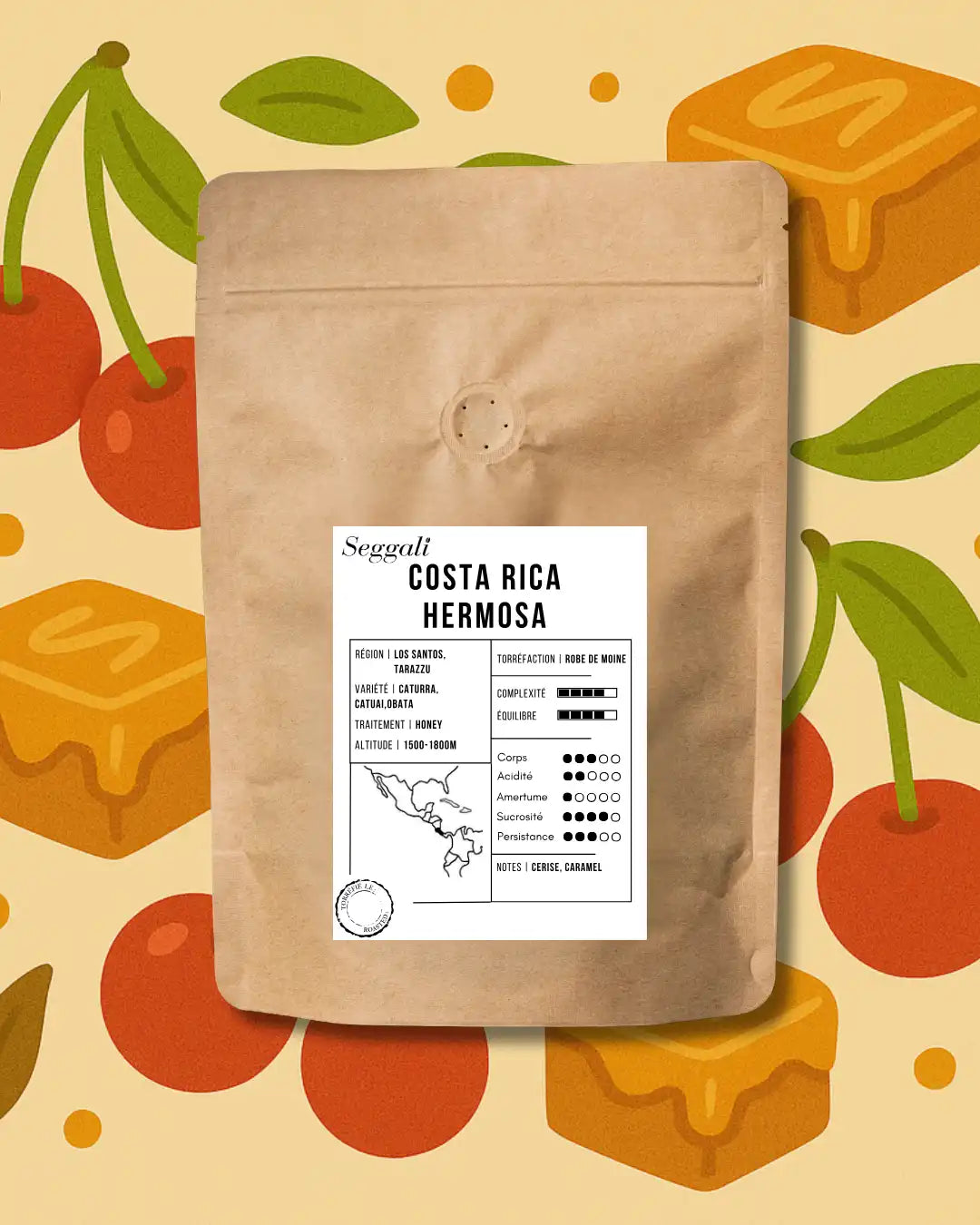 Sachet de café Seggali du Costa Rica Hermosa